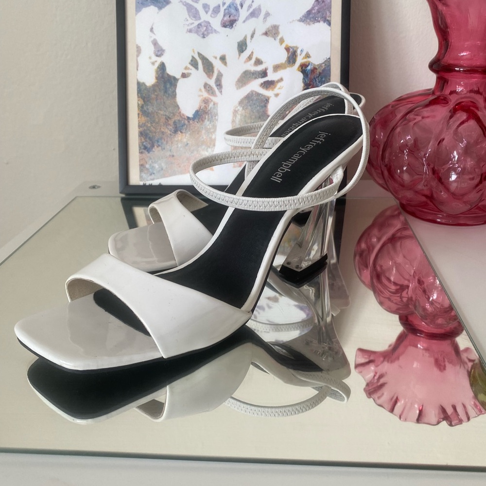 Jeffery Campbell Patent Faux Leather and Lucite Heels